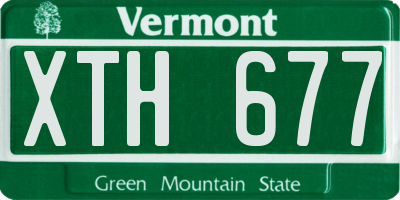 VT license plate XTH677