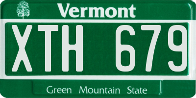 VT license plate XTH679