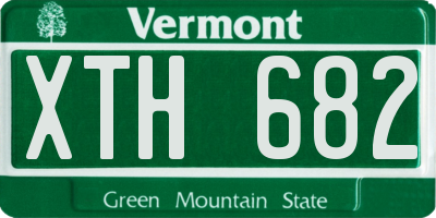 VT license plate XTH682