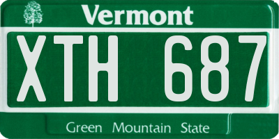 VT license plate XTH687