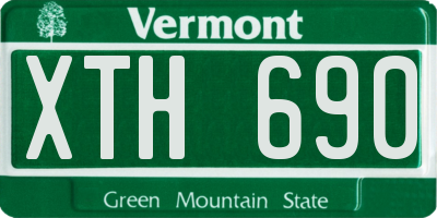 VT license plate XTH690