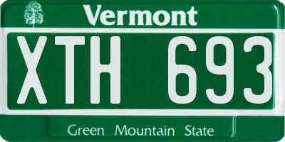 VT license plate XTH693