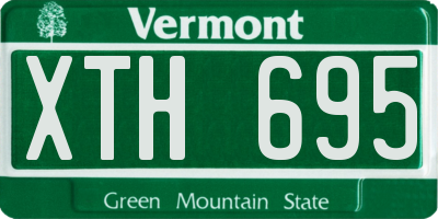 VT license plate XTH695
