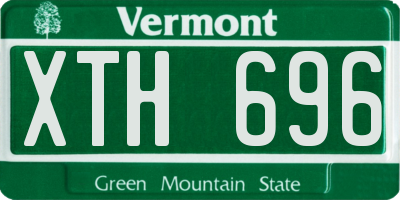 VT license plate XTH696