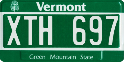 VT license plate XTH697