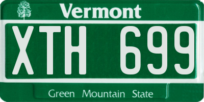 VT license plate XTH699