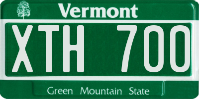 VT license plate XTH700