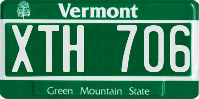 VT license plate XTH706
