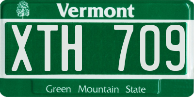 VT license plate XTH709