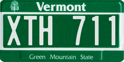 VT license plate XTH711