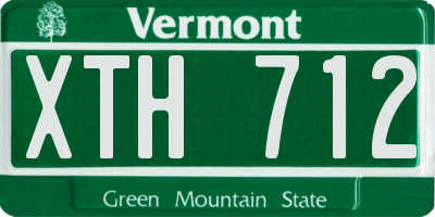 VT license plate XTH712