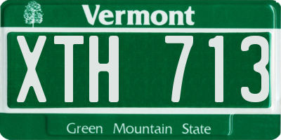 VT license plate XTH713