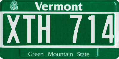 VT license plate XTH714