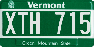 VT license plate XTH715