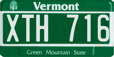 VT license plate XTH716