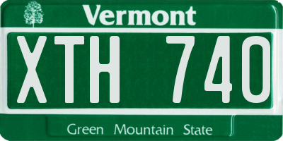 VT license plate XTH740