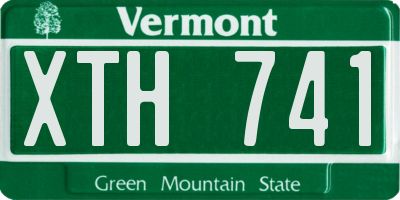 VT license plate XTH741