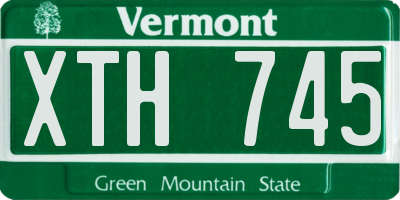 VT license plate XTH745