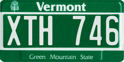 VT license plate XTH746
