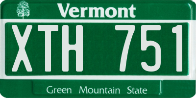 VT license plate XTH751