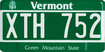 VT license plate XTH752