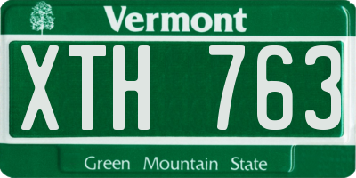 VT license plate XTH763
