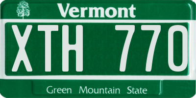 VT license plate XTH770