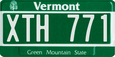 VT license plate XTH771