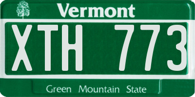 VT license plate XTH773
