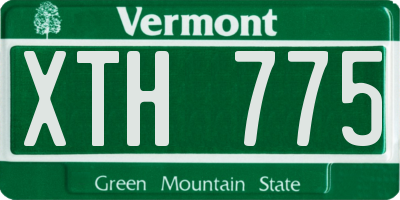 VT license plate XTH775