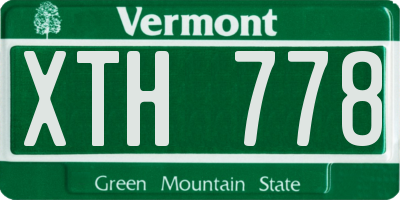 VT license plate XTH778