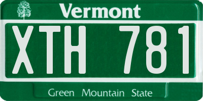 VT license plate XTH781