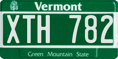 VT license plate XTH782