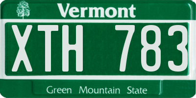 VT license plate XTH783