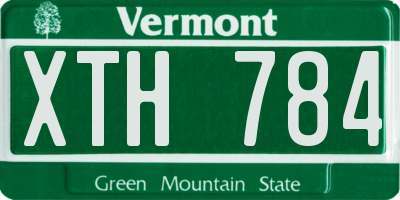VT license plate XTH784