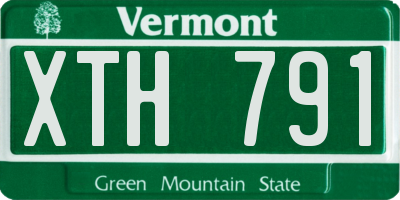 VT license plate XTH791