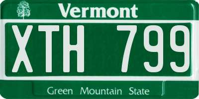 VT license plate XTH799