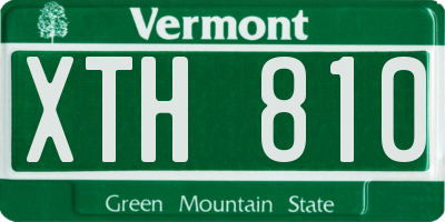 VT license plate XTH810
