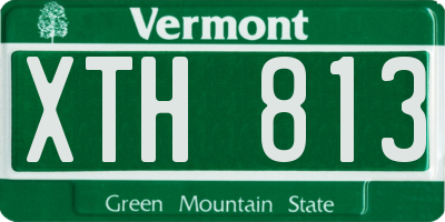 VT license plate XTH813