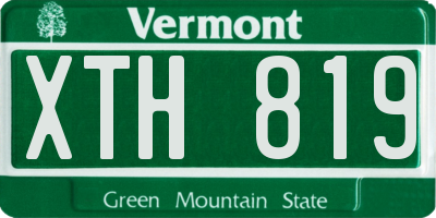 VT license plate XTH819
