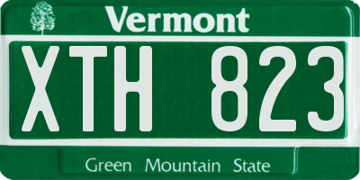 VT license plate XTH823