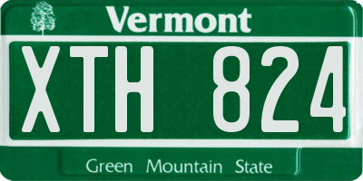 VT license plate XTH824