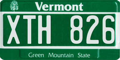 VT license plate XTH826