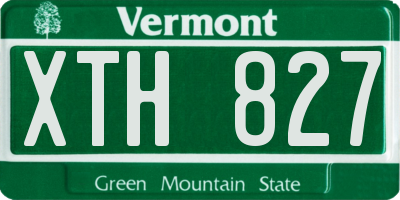 VT license plate XTH827