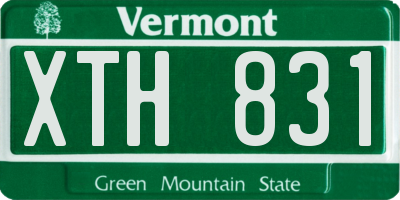 VT license plate XTH831