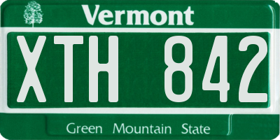 VT license plate XTH842