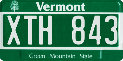 VT license plate XTH843