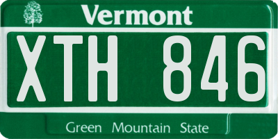 VT license plate XTH846