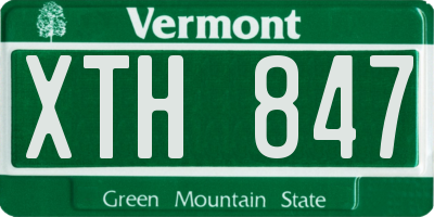 VT license plate XTH847