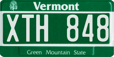 VT license plate XTH848
